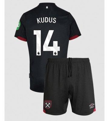 West Ham United Mohammed Kudus #14 Venkovní dres komplet pro Děti 2024-25 Krátkým Rukávem (+ Krátké kalhoty)